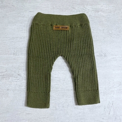 Pantalón tejido acanalado verde - Saque Buraque