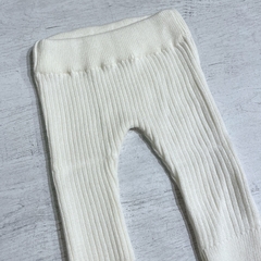 Pantalón tejido acanalado natural - comprar online