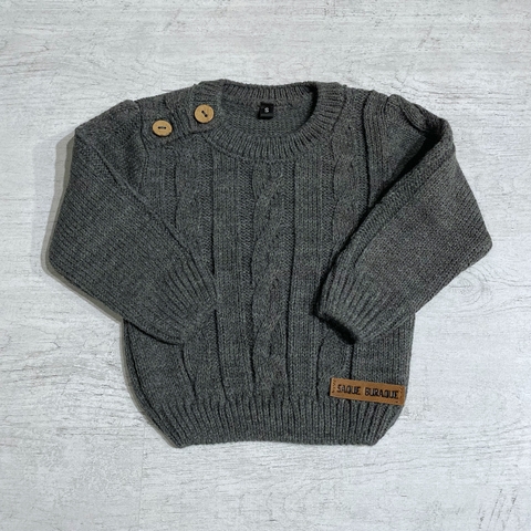 Sweater con ochos gris oscuro