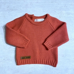 Sweater cuello redondo salmón