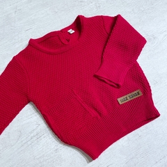 Sweater con bolsillo rojo - comprar online
