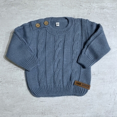 Sweater con ochos celeste