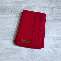 Manta tejida roja