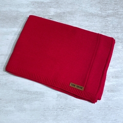 Manta tejida roja - comprar online