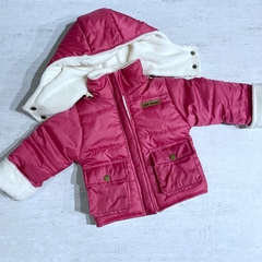 Campera + jardinero fucsia (ÚLTIMO 9-12M) - comprar online