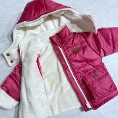 Campera + jardinero fucsia (ÚLTIMO 9-12M) - Saque Buraque