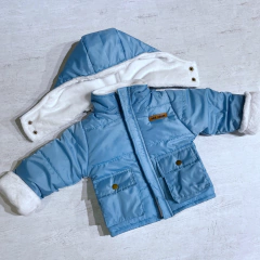 Campera + jardinero turquesa (ÚLTIMO 9-12M) - comprar online