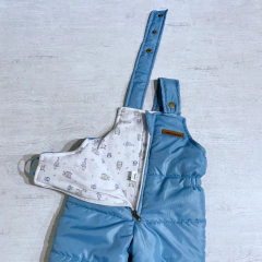 Campera + jardinero turquesa (ÚLTIMO 9-12M) - comprar online