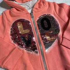Campera con capucha algodón frisado salmón (ÚLTIMA 12M) en internet