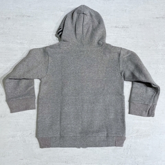 Campera con capucha algodón frisado gris claro (ÚLTIMO 12/24M) - Saque Buraque