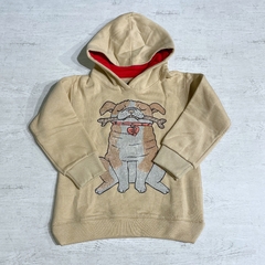 Buzo con capucha algodón frisado camel
