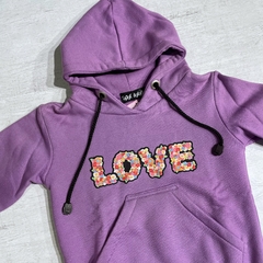 Buzo con capucha algodón frisado violeta (ÚLTIMO 24 M) - comprar online