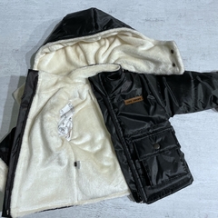Campera + jardinero negro (ÚLTIMO 9-12M) - Saque Buraque