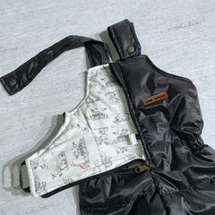 Campera + jardinero negro (ÚLTIMO 9-12M) - Saque Buraque