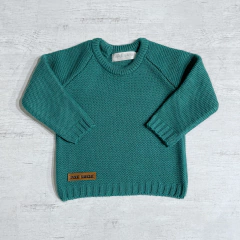 Sweater cuello redondo verde