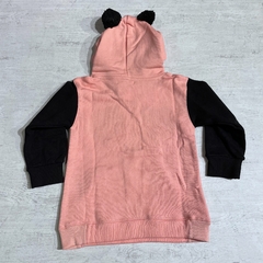 Buzo con capucha algodón frisado rosa (ÚLTIMO 12M) - Saque Buraque