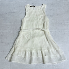 Vestido musculosa volado crudo -SIN CAMBIO-