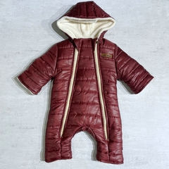Imagen de Astronauta bordo con polar soft crudo + mitones (ÚLTIMO 0-3M)