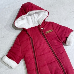 Astronauta bordo con polar soft blanco + mitones (ÚLTIMO 0-3M) - Saque Buraque