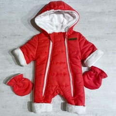 Astronauta salmón con polar soft blanco + mitones - comprar online