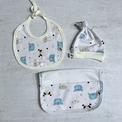 Ajuar 9 piezas animalitos turquesa - tienda online