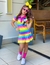 Vestido Sorvete Colorido na internet