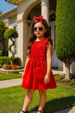 Vestido rendinha + bolsinha - comprar online