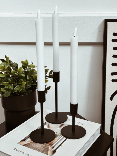 Vela candelera Led White - Set x 2 - comprar online