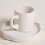 Taza y plato 110ml linea Net Cream - Set x 2 - CHEKKAHOME