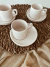 Taza y plato 110ml linea Net Cream - Set x 2