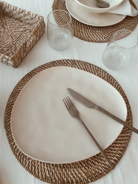 Plato playo Umay crema - set x 6