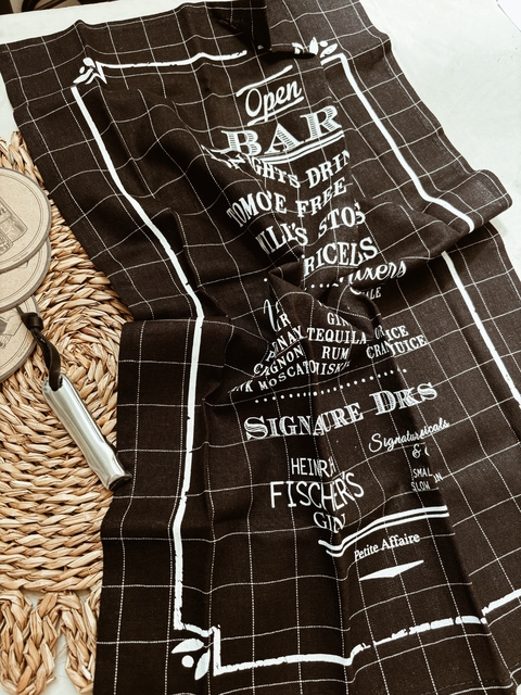 Set Paño de cocina Bar Drinks Petite Affaire