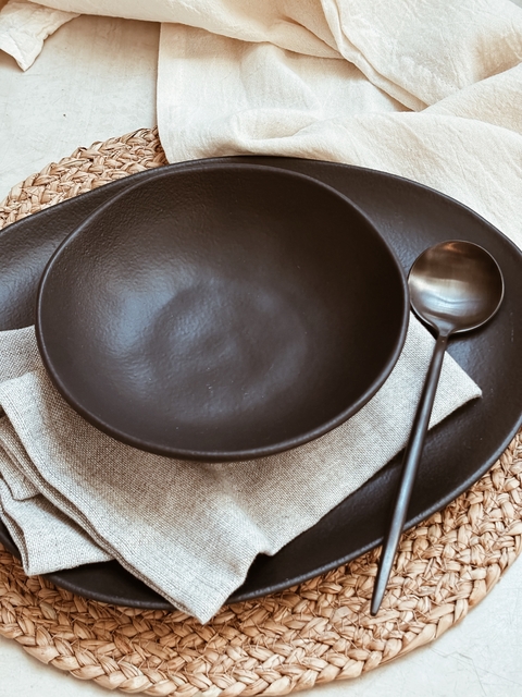 Plato hondo organica Black - comprar online