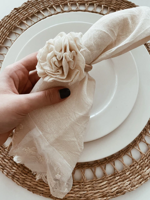 Servilletero Rustic Flower - set x 4