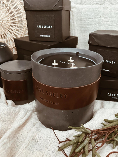 Vela de soja Smoke - Cilindro grande