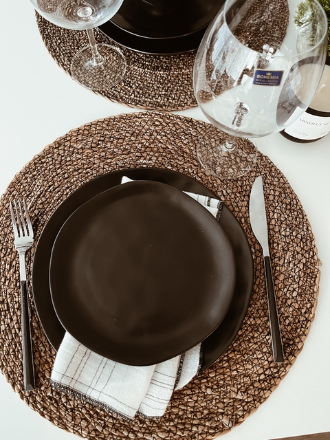 Set de Vajilla Organic Black x 16 Piezas