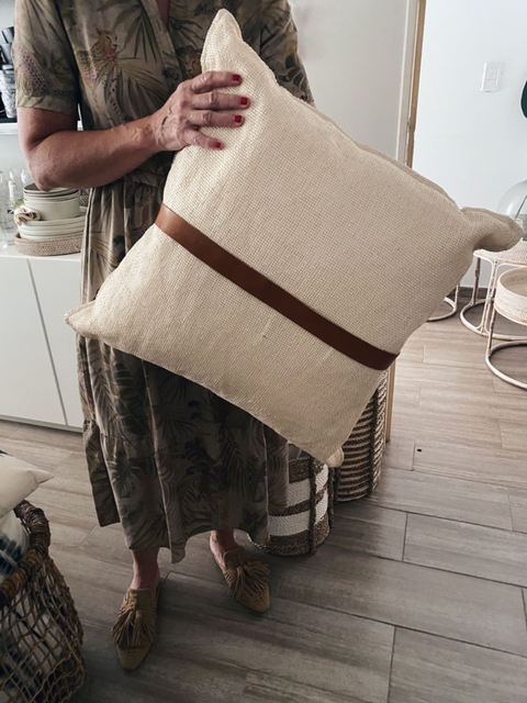 Almohadon Rafia crudo