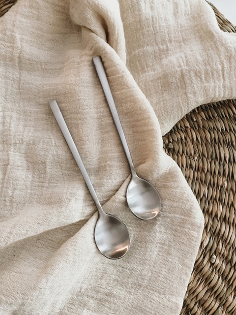 Cuchara de postre Inox plateado - Set x 6
