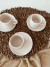 Taza y plato 110ml linea Net Cream - Set x 2 en internet