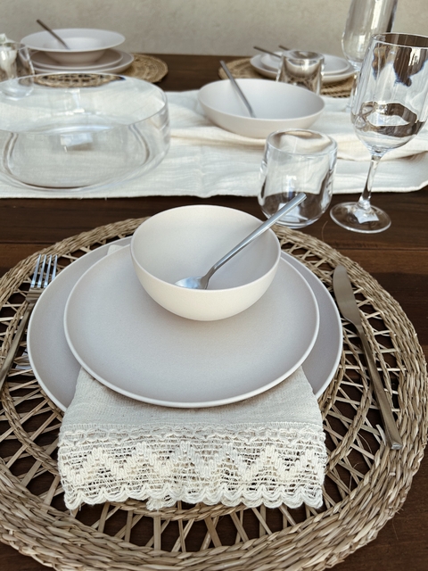 Plato postre Coupe Sand - Set x 6