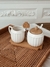 Set Azucarera y Lechera de porcelana White con base de bamboo - comprar online