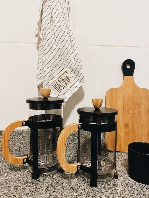 Cafetera con Embolo Black Bamboo