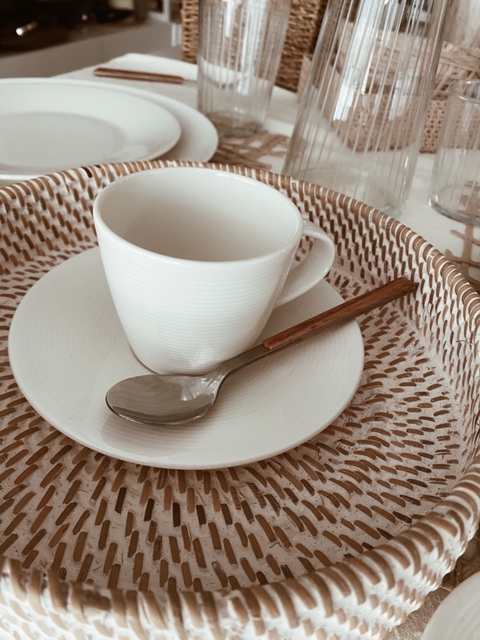 Taza y plato 180ml linea New York - set x 6