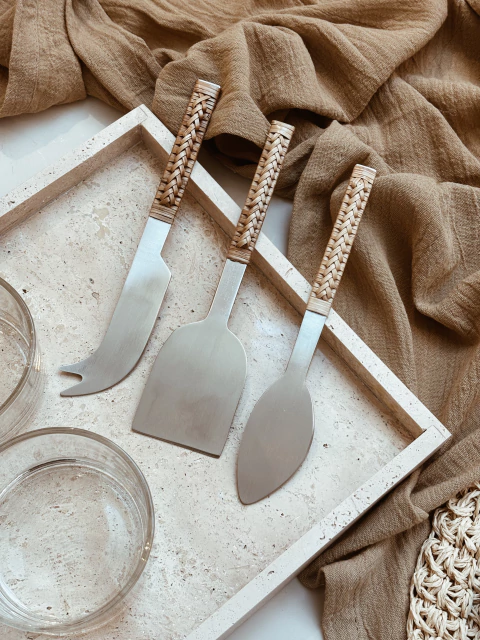 Cubiertos Cheese Bamboo - Set x 3 - comprar online