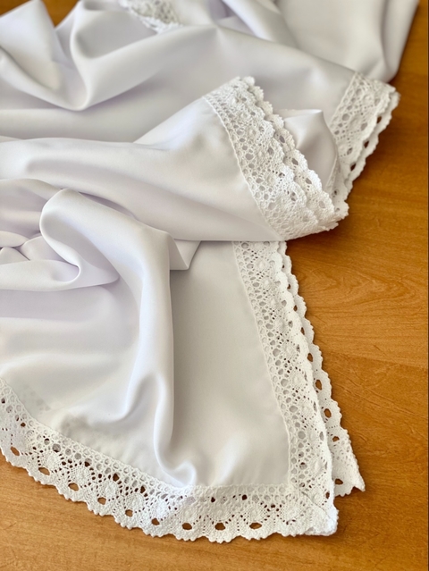 Mantel White Puntilla 2 x 2 Petite Affaire