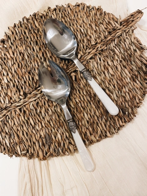 Cubiertos para ensalada Bacci White