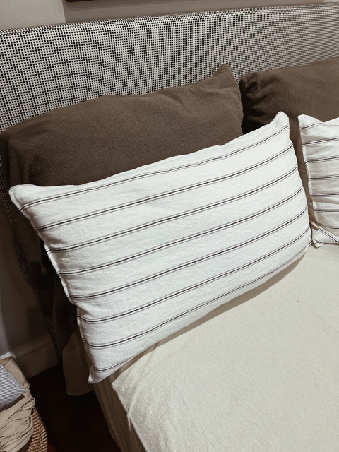 Almohadon Lino Arpillera rayas - 80 x 50