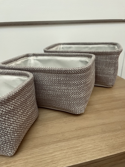 Canasto Jasper Beige Rectangular - 3 tamaños - comprar online