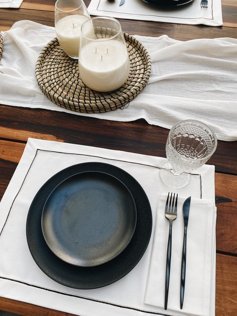 Individual con Servilleta Tiza Feston Set x 4