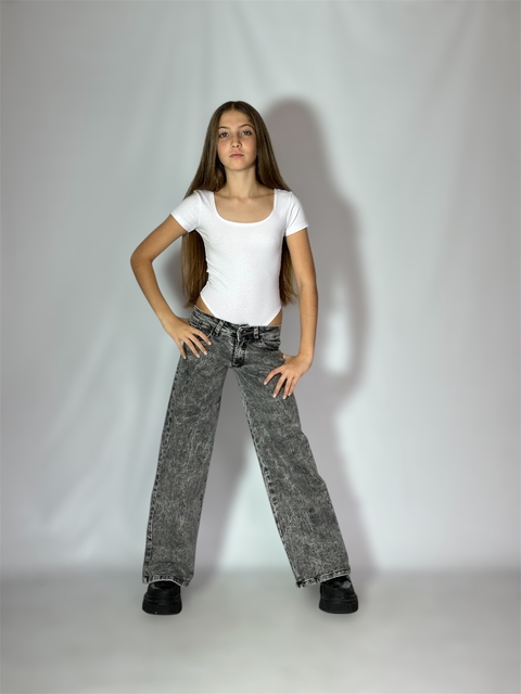 Jean Ancho Tiro Bajo Elastizado - comprar online
